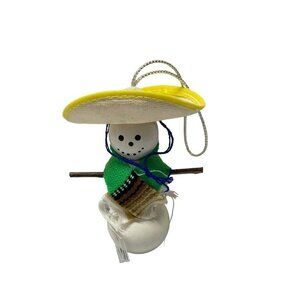Snowman Sombrero Made in Texas Christmas Ornament